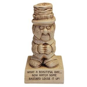 VTG 70s Paula Figurine What a Beautiful Day Now Watch Some Bastard‎ Louse It Up
